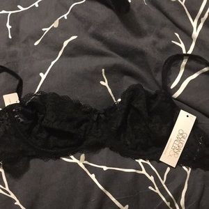 Black lace bra
